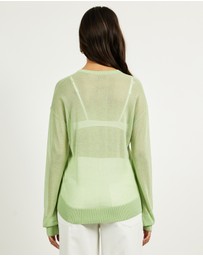 Minima Esenciales - Zaya Semi Sheer Long Sleeve Top