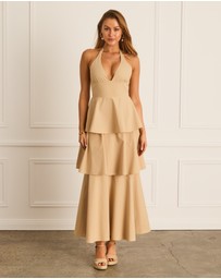 Heaven Australia - Latte Halter Neck Dress