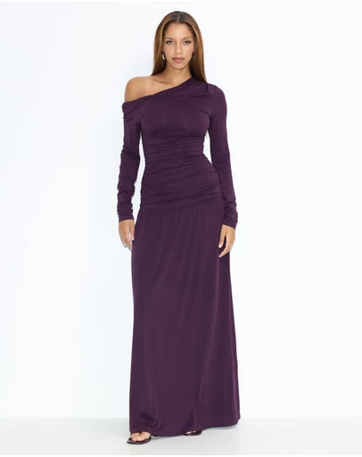 Dazie - She's All That LS Jersey Maxi Dress
