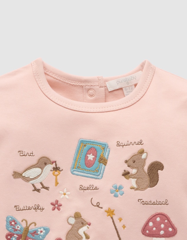 Purebaby - Mouse Thick Ruffle Top -Kids-Babies