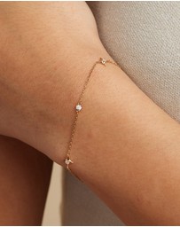 Astrid & Miyu - Cosmic Star 18ct Gold Plated Charm Bracelet