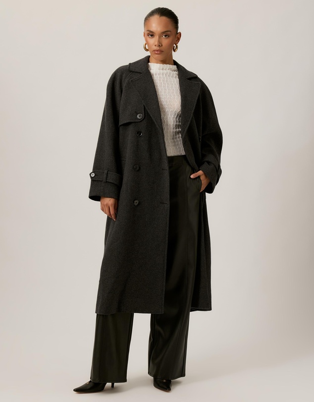Tussah - Lillian Double Breasted Wool Blend Coat