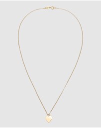 Elli Jewelry - Necklace Heart Platelet Pendant Filigree in 925 Sterling Silver Gold Plated