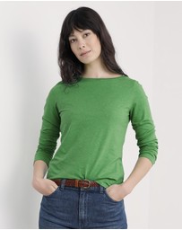 Seasalt - Seasalt Cornwall Green Easel Long Sleeve Top