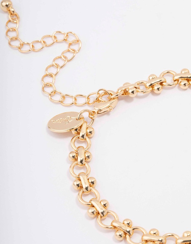 Lovisa - Gold Plated Brass Interlocking Chain Bracelet