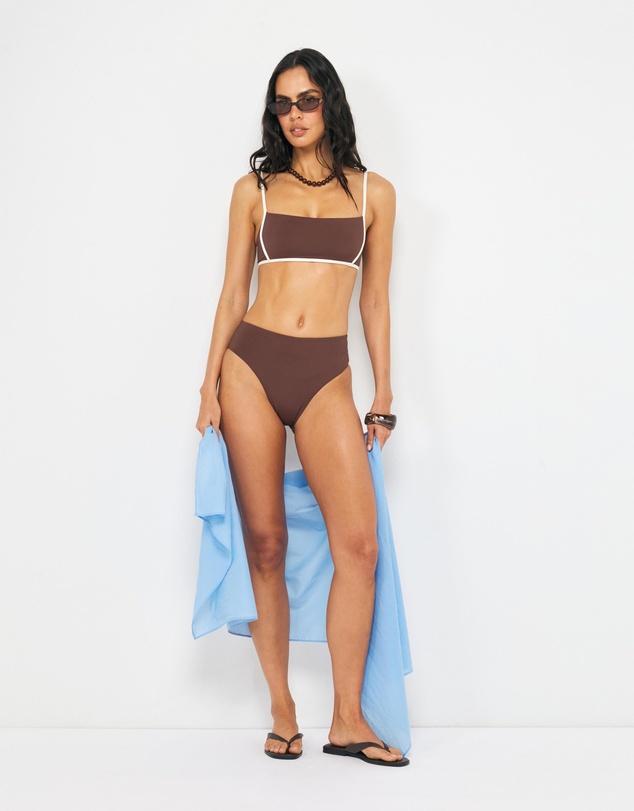 AERE - Kalani Mid Waist Bikini Bottom
