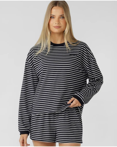 Lorna Jane - Summer Stripe Long Sleeve Lounge Top