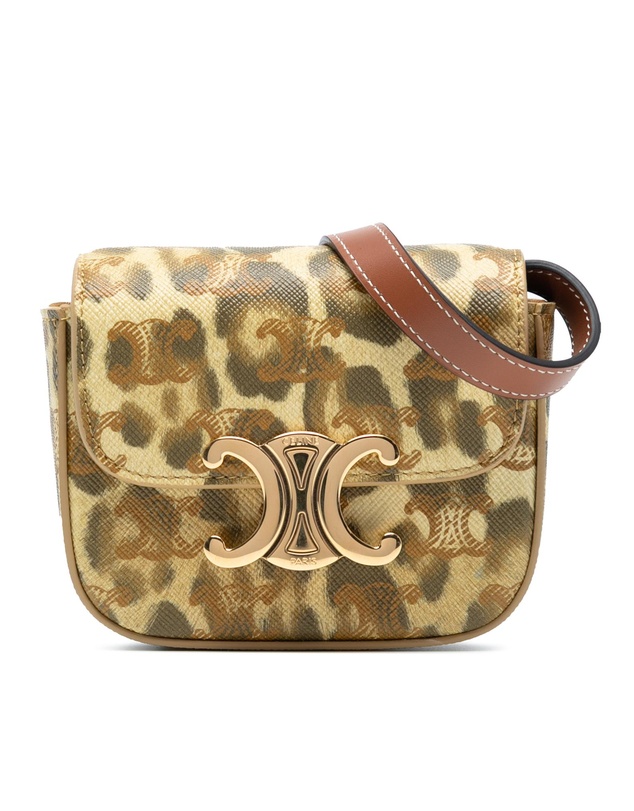 Pre-Loved by Azura Reborn - Pre-Loved Mini Calfskin Leopard Print Claude Crossbody