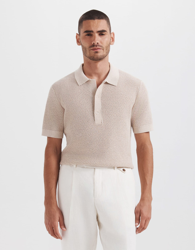 SABA - Dario Crochet Knit Polo