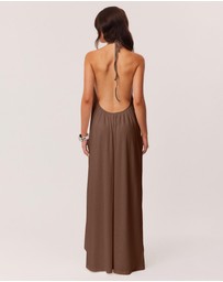 SNDYS - Polly Halter Neck Maxi Dress