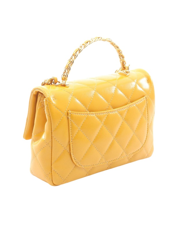 Pre-Loved by Azura Reborn - Pre-Loved CC Quilted Lambskin Top Handle Flap