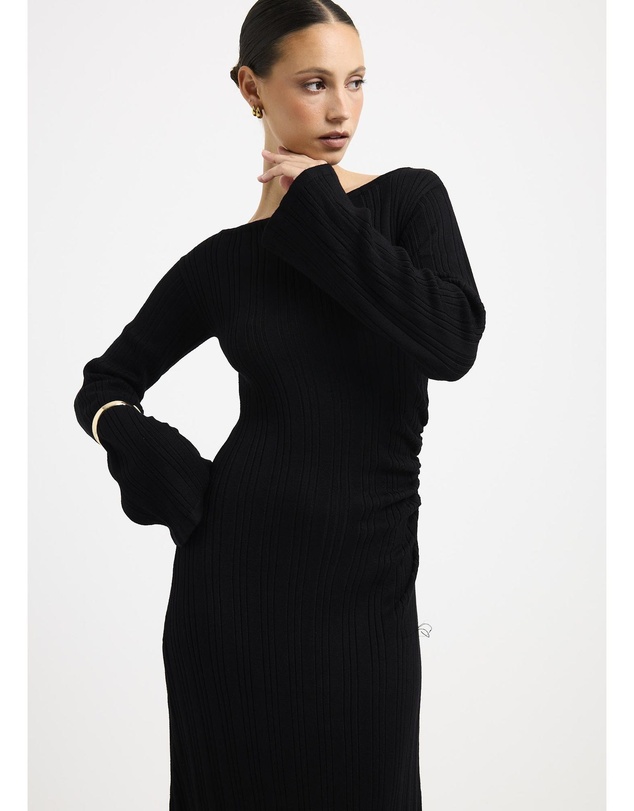 Subtitled - Peyton Off Shoulder Knit Maxi Dress