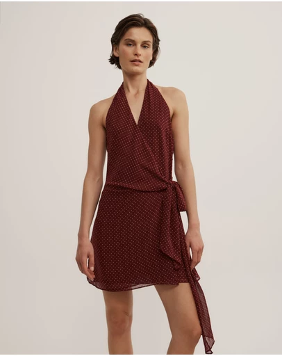 Witchery - Wrap Halter Mini Dress