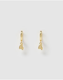 Izoa - Number 4 Huggie Earrings