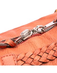 Pre-Loved by Azura Reborn - Pre-Loved gucci Leather Handbag with Braided Handle and Zip Closure