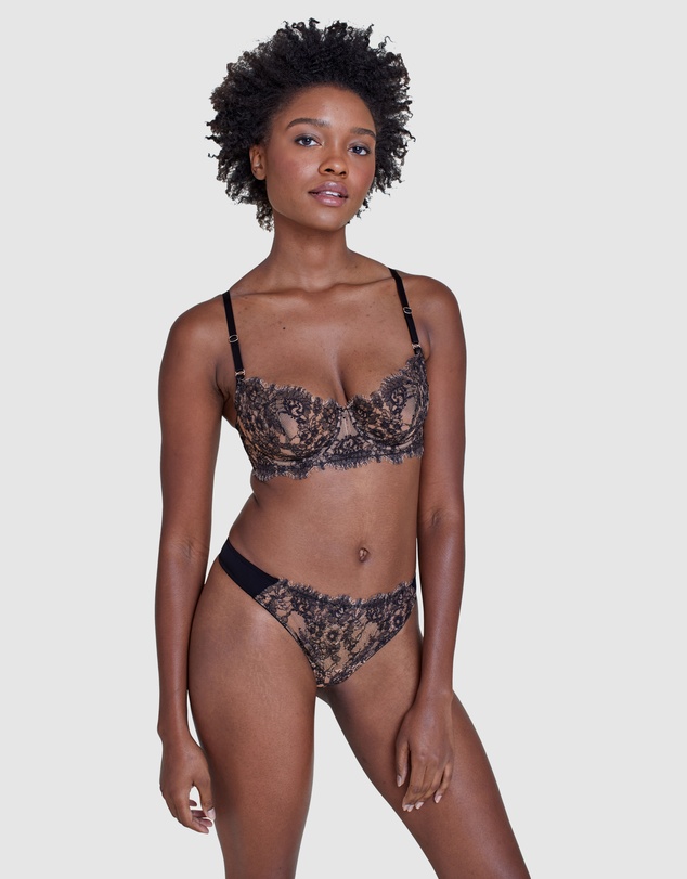 Skarlett Blue - Entice Wired Sheer Lace Balconette Bra