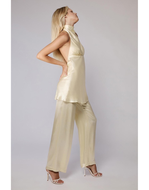 Bardot - Devin Mid Rise Satin Pant