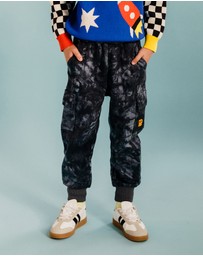 Rock Your Kid - Rock Out Cargo Track Pants in Space Grey