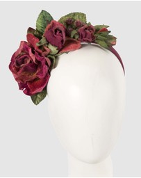Max Alexander - Wine Vintage Flowers Fascinator Headband