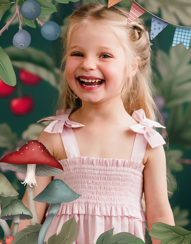 Fleur Harris - 'Enchanted Garden' Faraway Dress in Sugar Pink