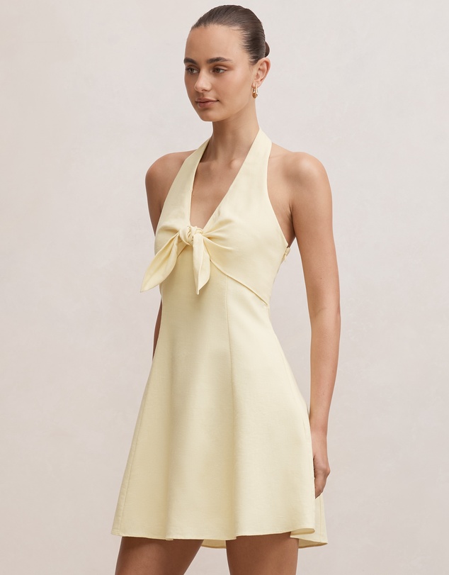 Forever New - Elsie Linen Tie Front Mini Dress