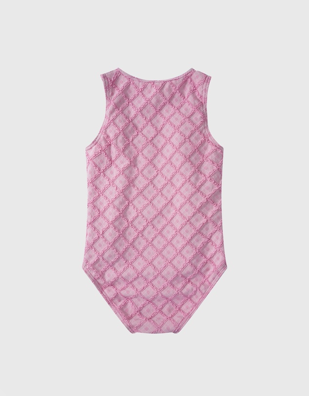 Aqua Blu Kids - Stepping Stones Pink Cap Sleeve Frill One Piece - Kids