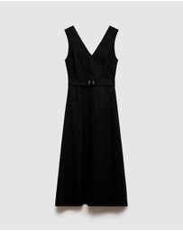 M.N.G - Laura Flared Linen Dress