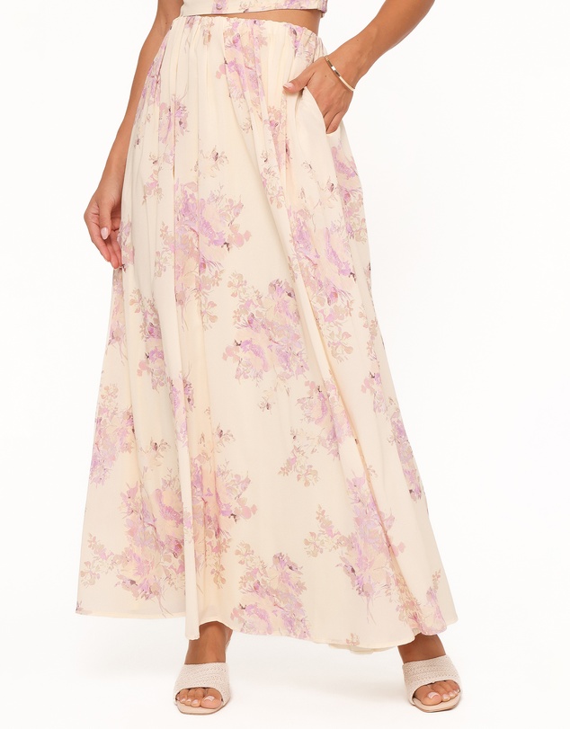 Petal & Pup - Tinsley Maxi Skirt - Lavender Floral