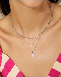 Ania Haie - Silver Pave Pendant Necklace
