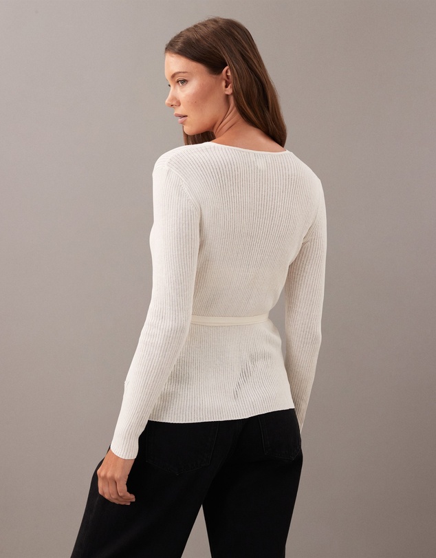 Calvin Klein Jeans - Linen Blend Wrap Jumper