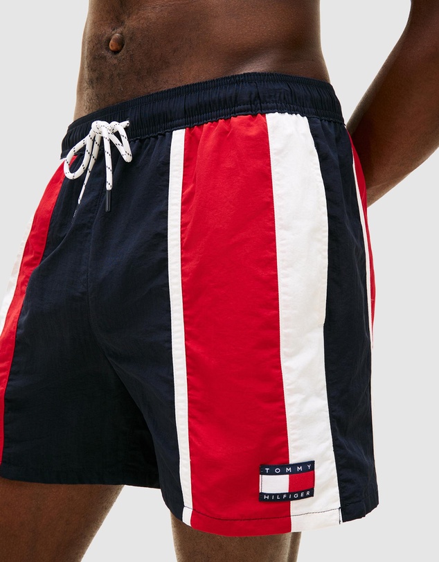 Tommy Hilfiger - Heritage Colour-Blocked Mid Length Swim Shorts