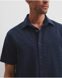 Country Road - Short Sleeve Regular Fit Cotton Woven Check Shirt