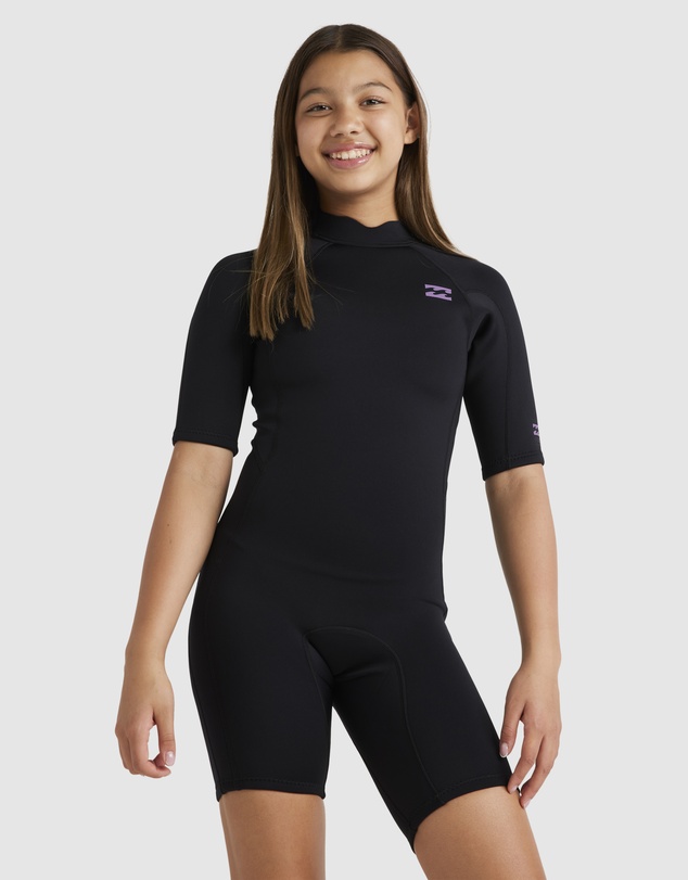Billabong Kids - Girls 6 to 14 2/2 Foil Back Zip Springsuit