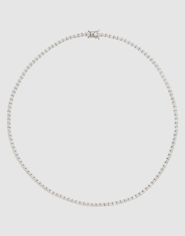 Wanderlust + Co - Pave 925 Sterling Silver Tennis Necklace