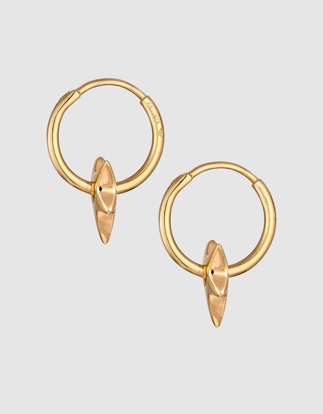 Elli Jewelry - Star Hoop Earrings in Gold-Plated 925 Silver