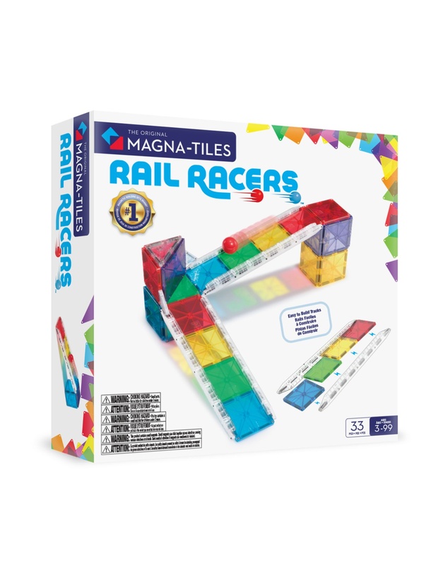 Magna-Tiles - MAGNA-TILES - Rail Racers - 33 Piece