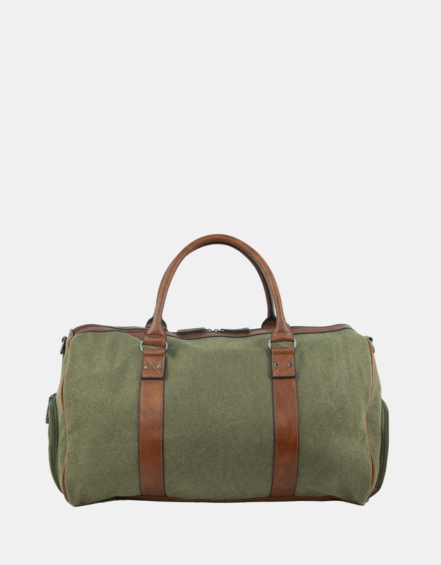Pierre Cardin - Pierre Cardin Canvas Overnight Duffel Bag