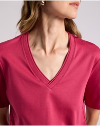 David Lawrence - Misty V Neck Cotton Tee