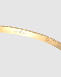 Elli Jewelry - Bracelet Bangle Open Snake Motif in 925 Sterling Silver Gold Plated