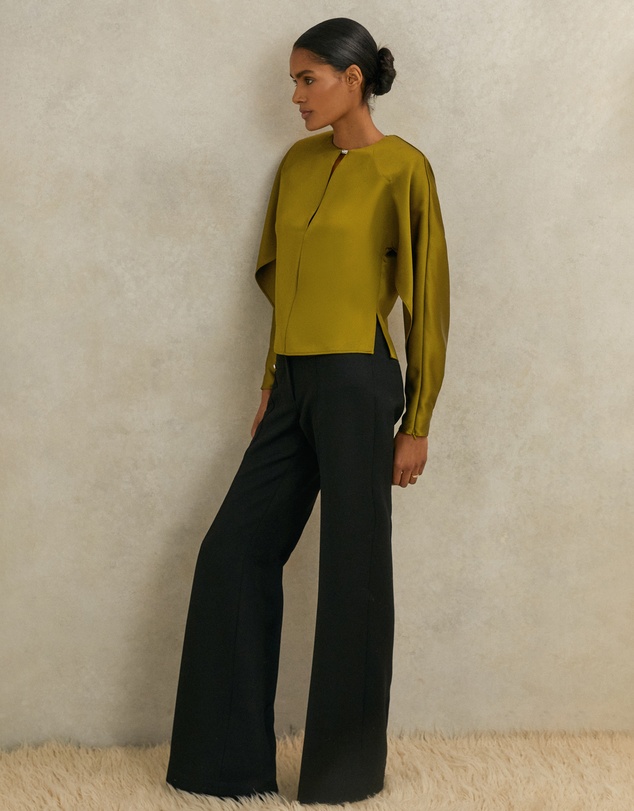 REISS - ATELIER Mina Satin Turn-Lock Top