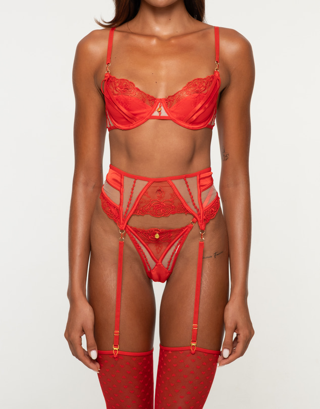 One Empire - Celestia Red Lingerie Set