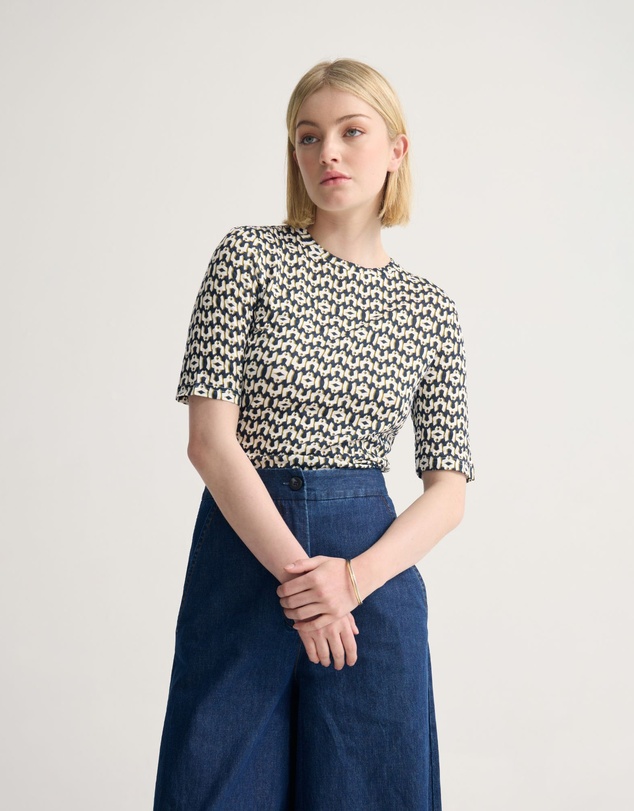Oxford - Imogen Printed Jersey Top