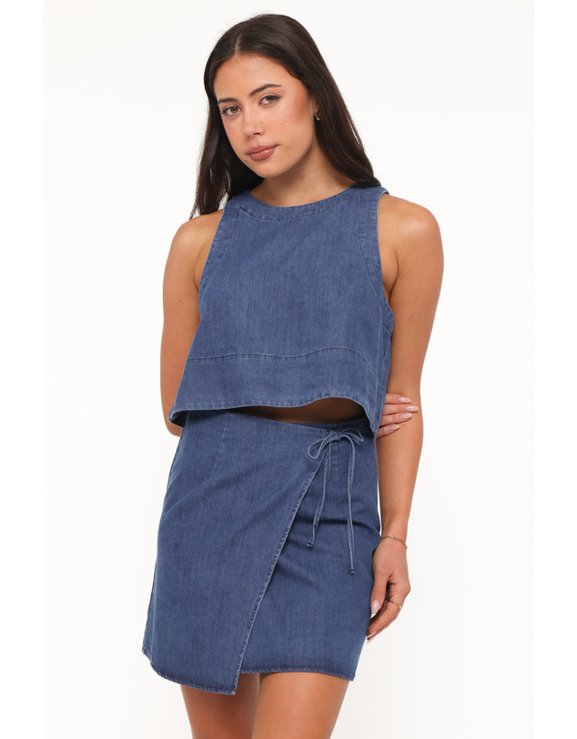 Petal & Pup - Siena Top - Medium Wash Denim