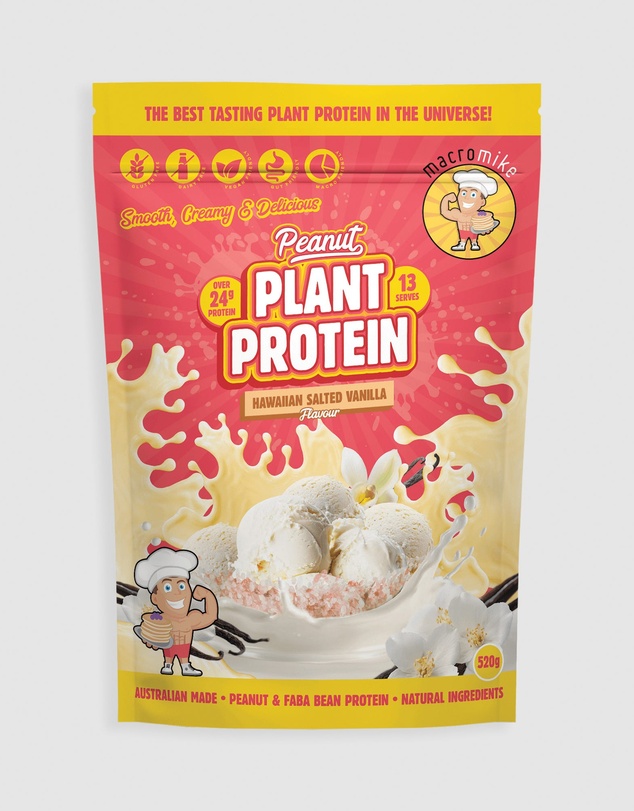 Macro Mike - Hawaiian Salted Vanilla Peanut Plant Protein - 520g