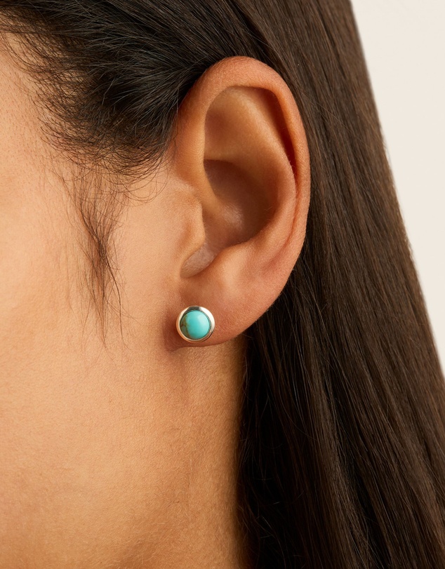 Najo - Husk Turquoise Stud Earring