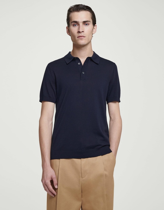 COS - Knitted Silk Polo Shirt