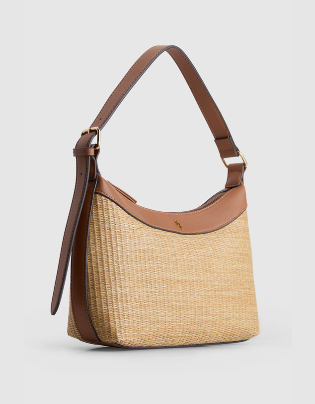 Laura Jones - Solene Straw Shoulder Bag