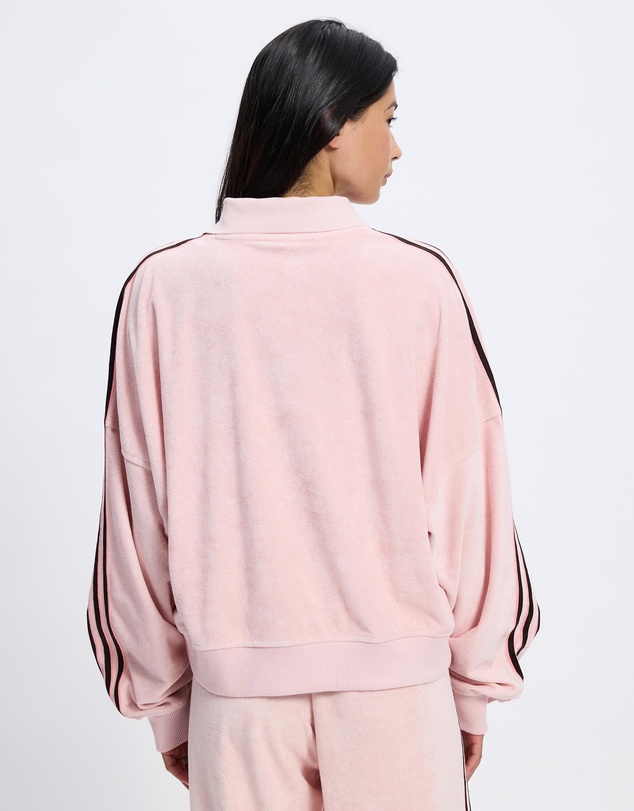 adidas Originals - Terry Towel V Neck Long Sleeve Top