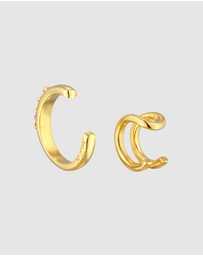 Haze & Glory - ICONIC EXCLUSIVE - Earrings Glam Earcuff Set in 925 Sterling Silver Gold Plated