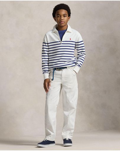 Deckwash White & Light Navy